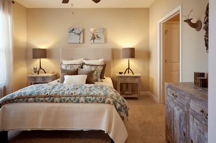 Model apartment bedroom