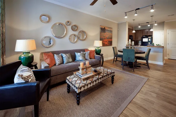 Model apartment living area