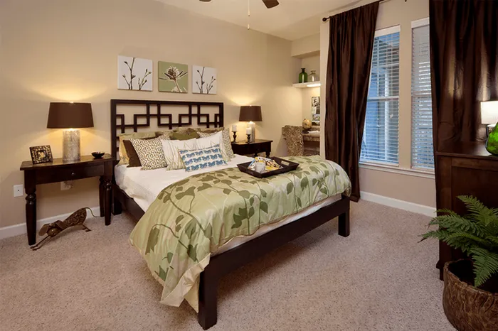Model apartment bedroom