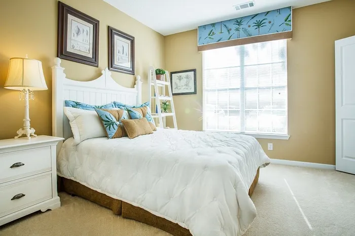 Model apartment bedroom