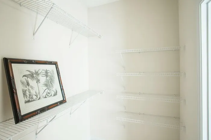 Model apartment closet