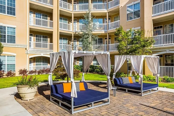 Pool area cabanas