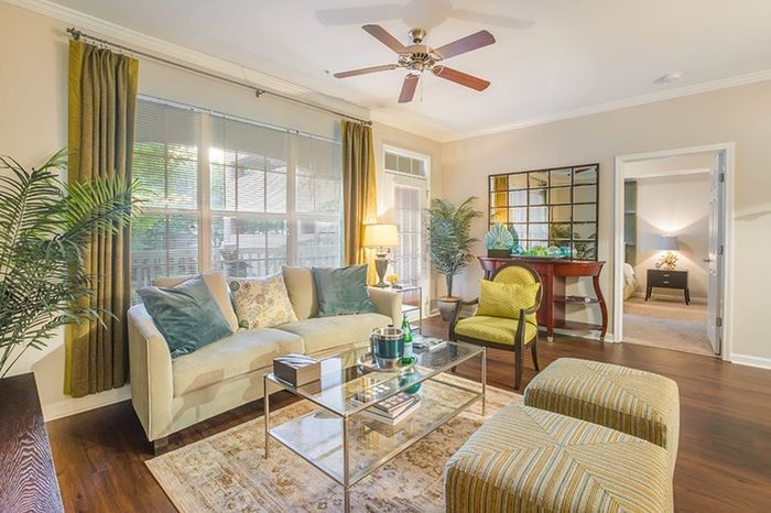 Model apartment living area