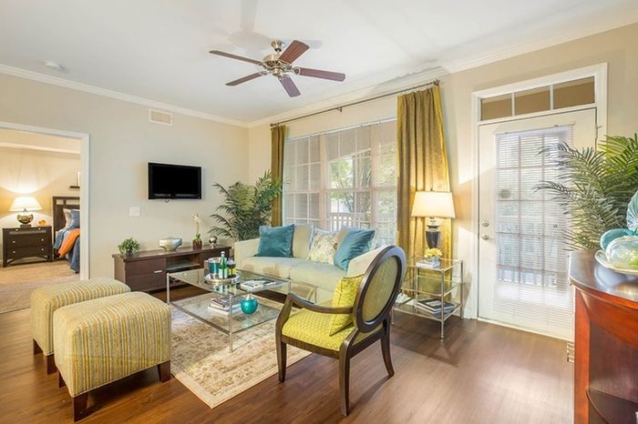 Model apartment living area