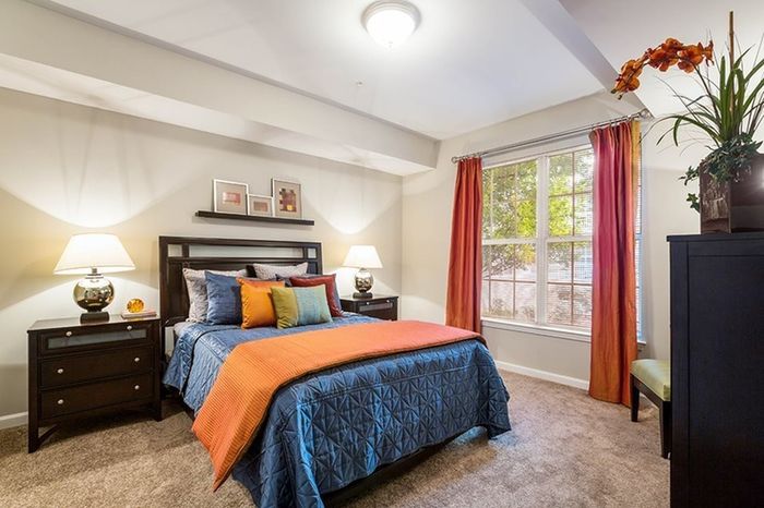 Model apartment bedroom