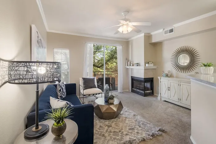 Model apartment living area