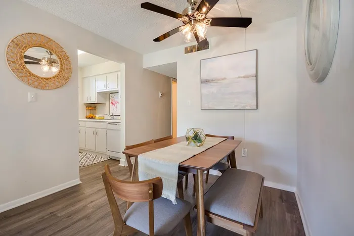 Model apartment dining area