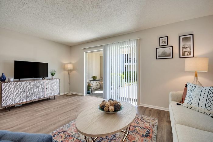 Model apartment living area