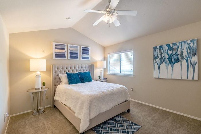 Model apartment bedroom