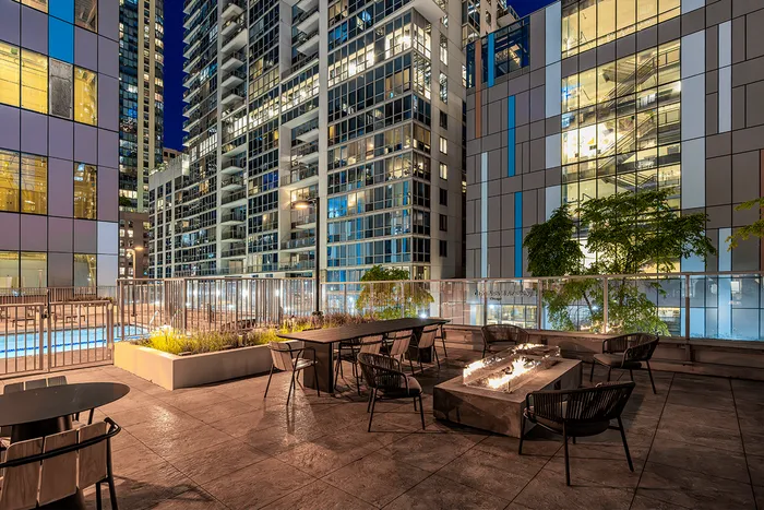 fire pit on the terrace