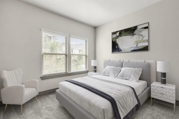Bedroom | Luxe Lakewood Ranch FL Apartments