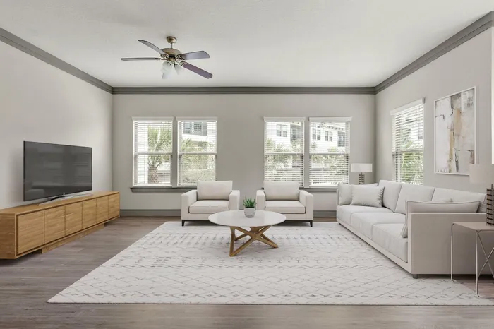 Living Room | Luxe Lakewood Ranch FL Apartments
