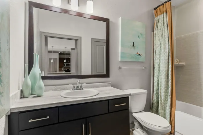 Bathroom | Luxe Lakewood Ranch FL Apartments