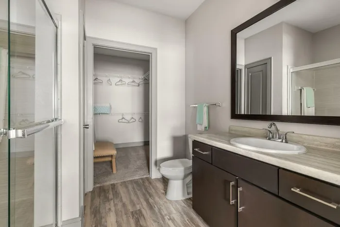 Bathroom | Luxe Lakewood Ranch FL Apartments