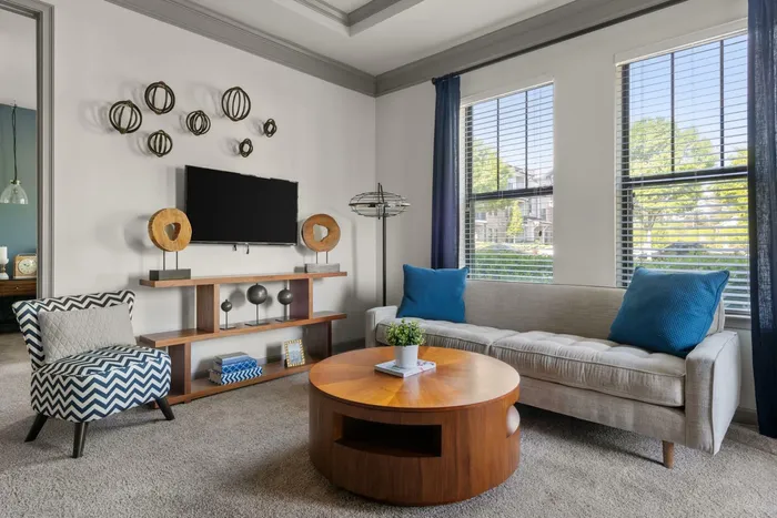 Living Room | Aldridge at Town Village | Marietta GA Apartments Near KSU