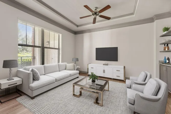 Living Room | Aldridge at Town Village | Marietta GA Apartments Near KSU