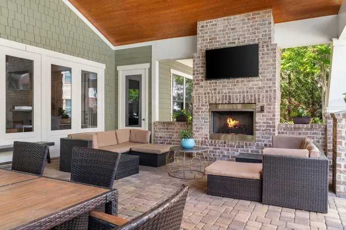 Fire Pit | Aldridge at Town Village | Marietta GA Apartments Near KSU