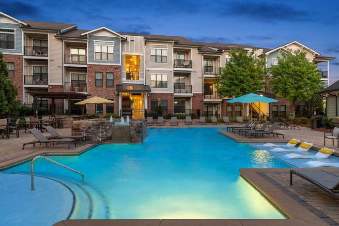 Pool Evening | Aldridge at Town Village | Marietta GA Apartments Near KSU