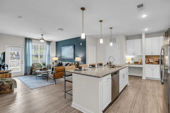 Model Living Area from Kitchen