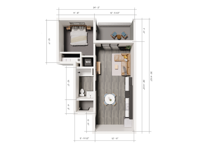 343 Apartments Salt Lake City 1 Bedroom Unit A7 ADA