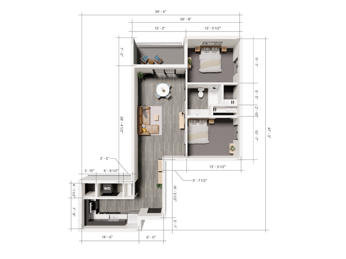343 Apartments Salt Lake City 2 Bedroom Unit B