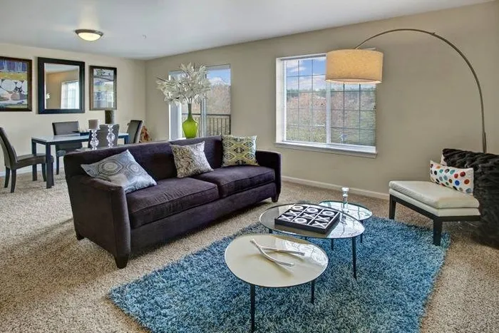 Elegant Living Room | Studio Apartments In Dupont Wa | Trax at DuPont Station