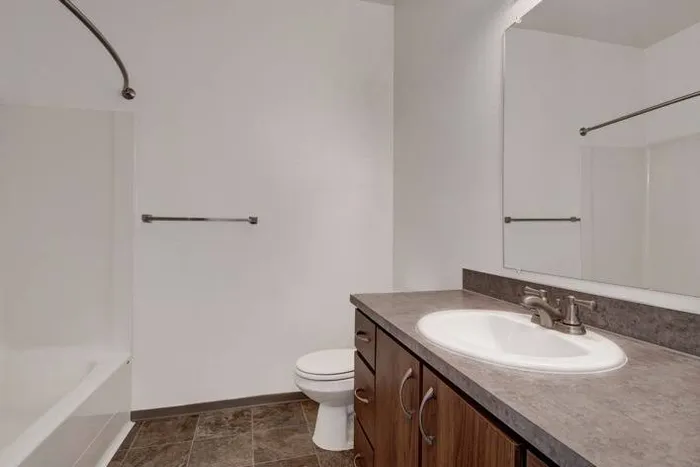 Bathroom with Extra Cabinet Space | Tualatin OR Apartments | River Ridge
