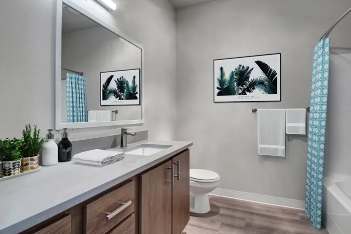 Bathroom with Extra Cabinet Space | Tualatin OR Apartments | River Ridge