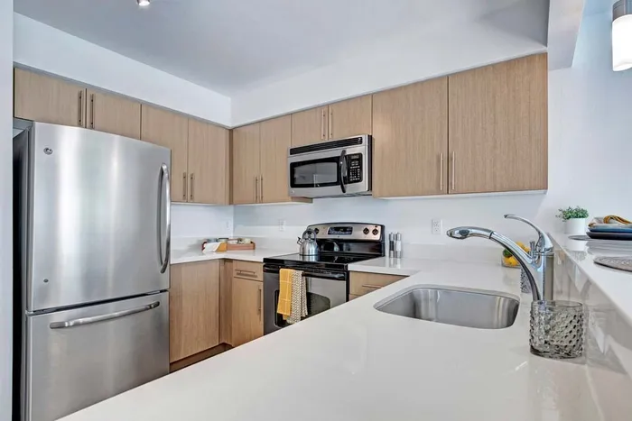 Modern Kitchen Counter | Seattle Wa Apartments For Rent | The Noble