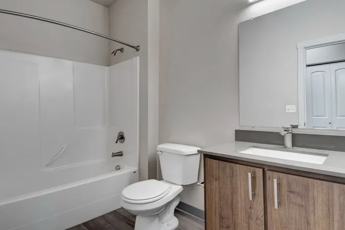 Bathroom with Extra Cabinet Space | Tualatin OR Apartments | River Ridge