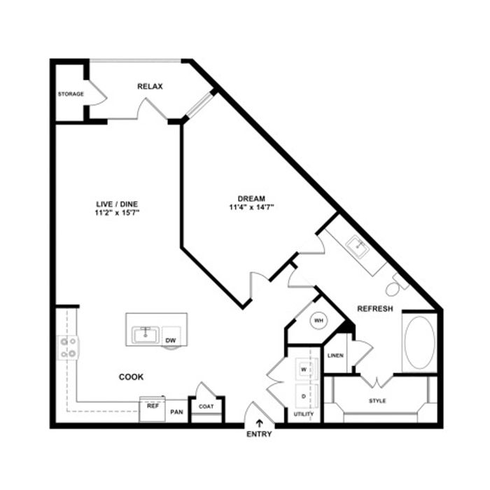 One Bedroom One Bath | Apartments in Austin TX | Brightleaf at Lakeline