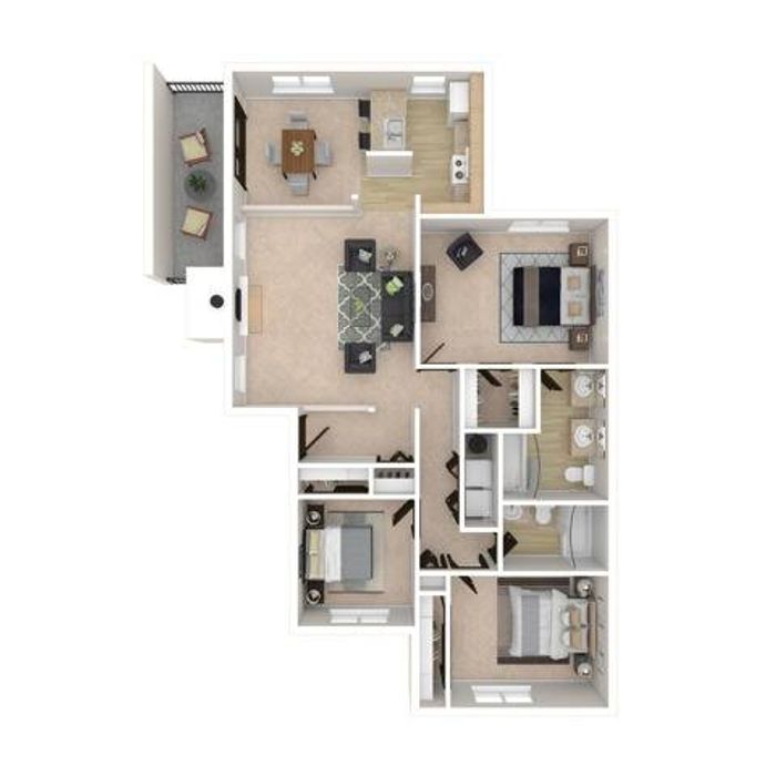 Three Bedroom Apartments | Everett WA | Charter Club