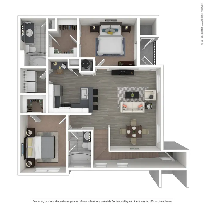 Floor Plan 3 | Apartments In Nashville, TN | Hamptons at Woodland Pointe