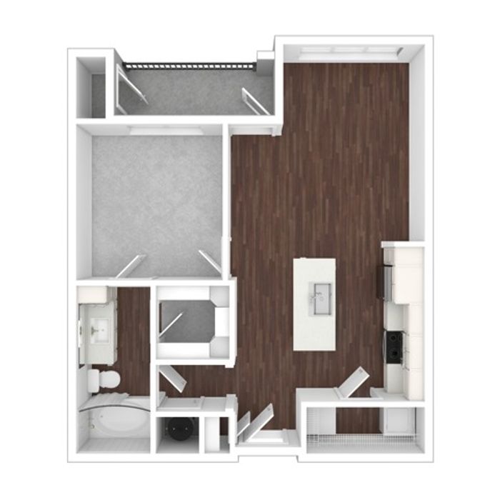 One Bedroom One Bath | Austin Texas Apartments | Brightleaf at Lakeline Apartments