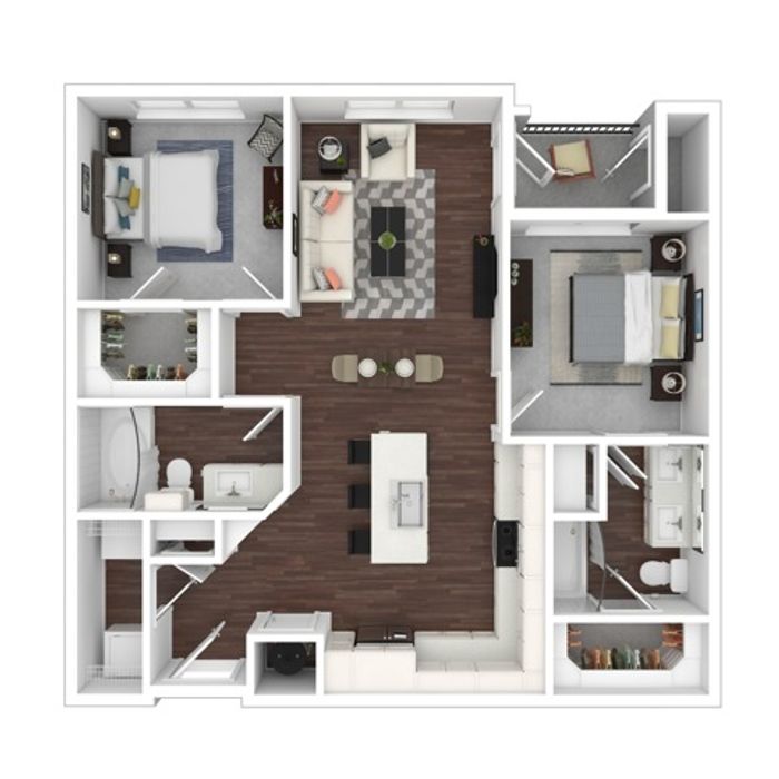 Two Bedroom Two Bath | Austin TX Apartments | Brightleaf at Lakeline