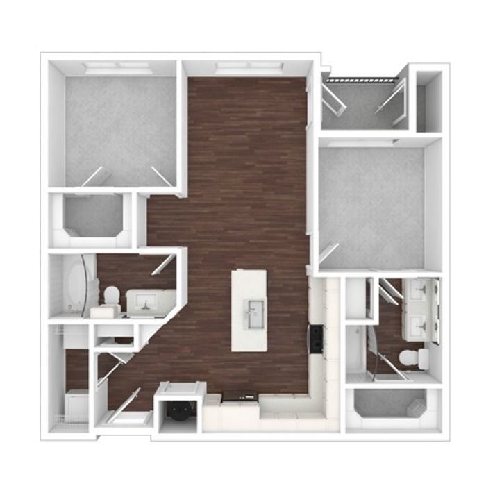 Two Bedroom Two Bath | Austin TX Apartments | Brightleaf at Lakeline