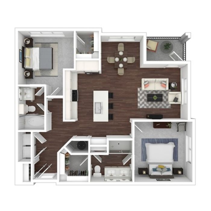 Two Bedroom Two Bath | Austin TX Apartments | Brightleaf at Lakeline