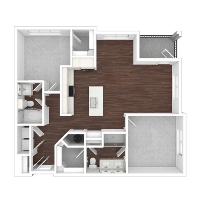 Two Bedroom Two Bath | Austin TX Apartments | Brightleaf at Lakeline