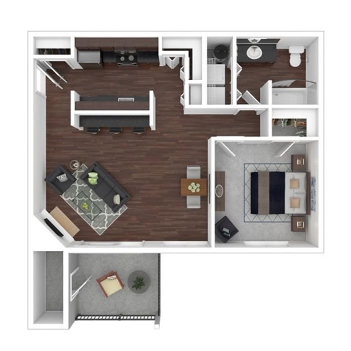 One Bedroom One Bath  | DuPont WA Apartments | Trax at DuPont Station