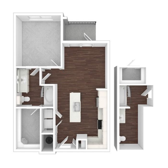 One Bedroom One Bath | Austin Texas Apartments | Brightleaf at Lakeline Apartments