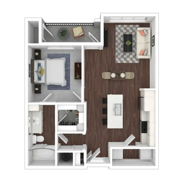 One Bedrooms One Bath A2