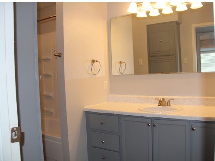 Ample vanity space to dress for the day
