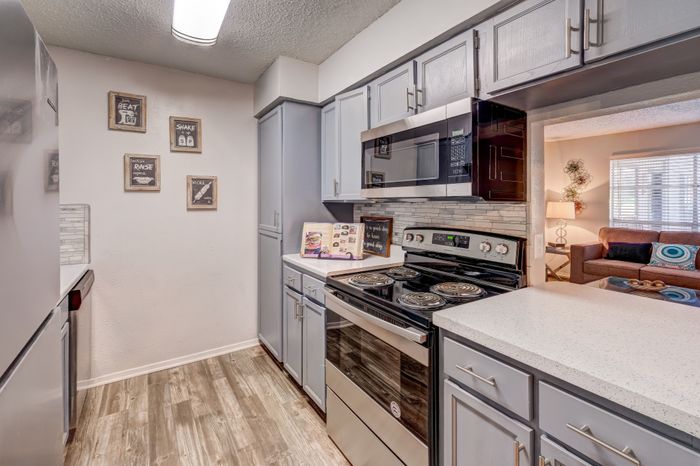 Upgraded kitchens with backsplash
