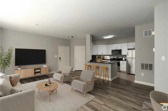 Kitchen and Living Room