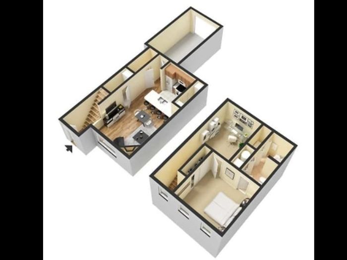 Chopin - One bed One and One Half Bath - 980 sqft