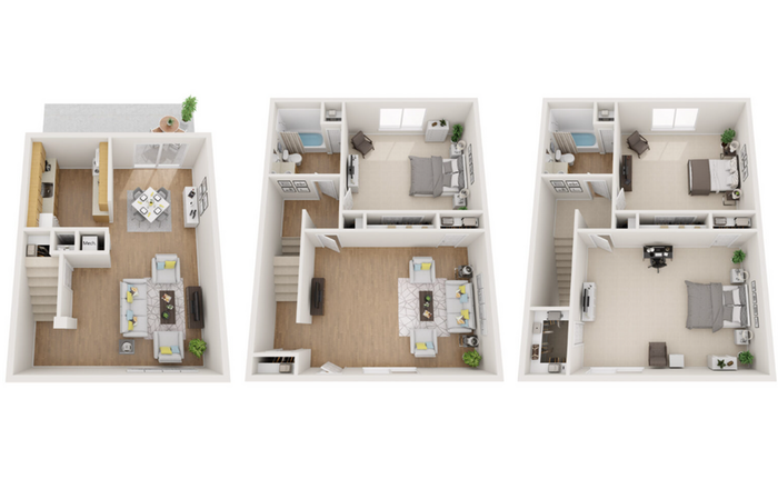 Aero24Twenty 3 Bedroom Floorplan