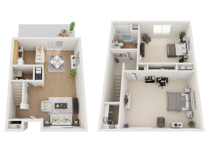 Aero24Twenty 2 Bedroom Floorplan