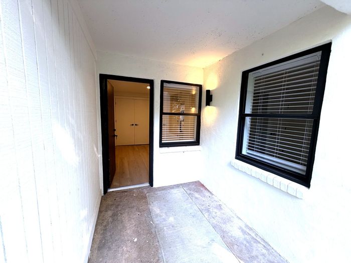 Private patio on the rear of the unit