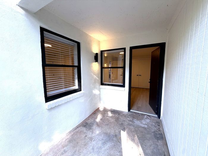 Private patio on the back of the unit