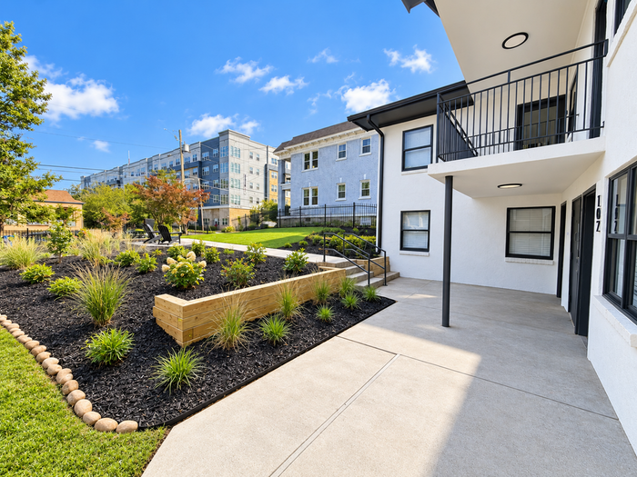 Patio on the front of the unit